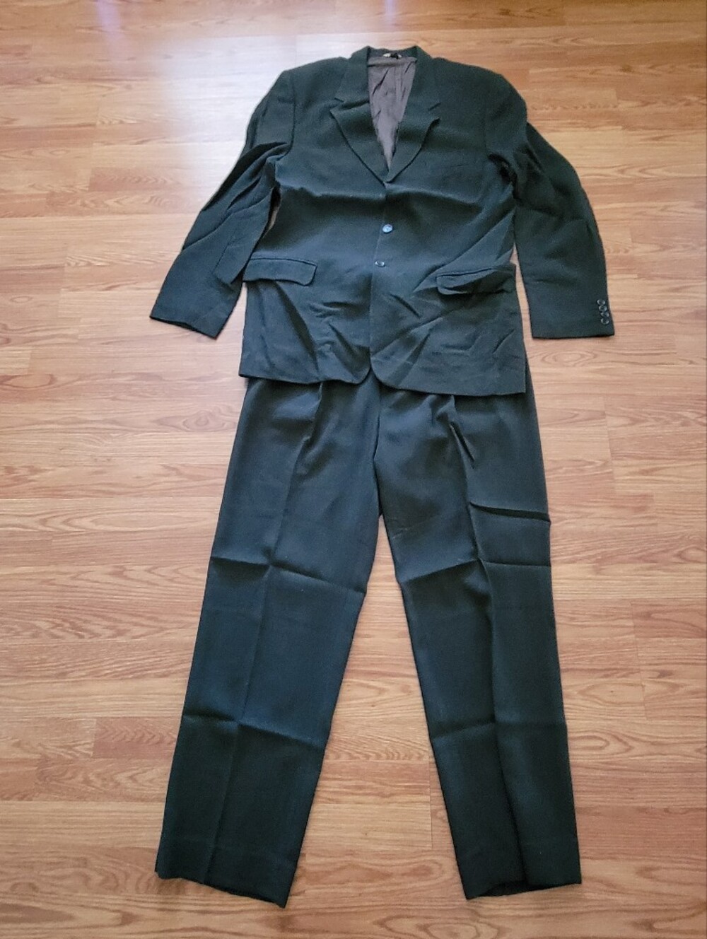 Banana Republic Made In Italy Men's Dark Green Two-Piece Suit Blazer & Pants